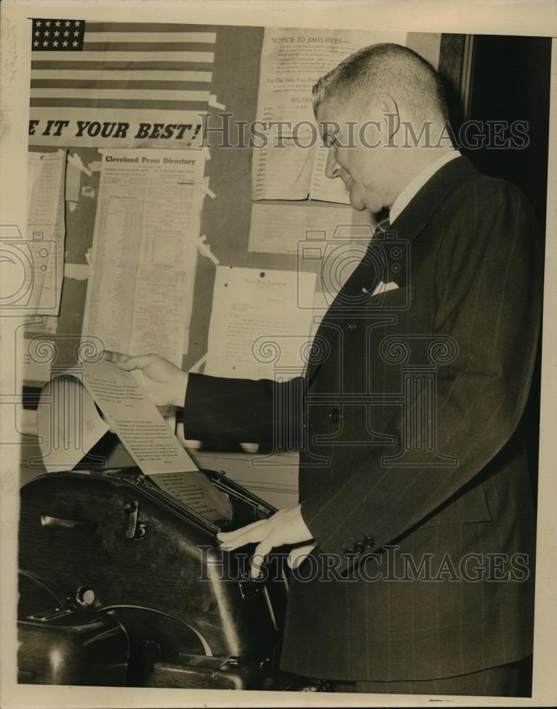 1944 Press Photo of Hugh Baillie - nef08468 - Historic Images