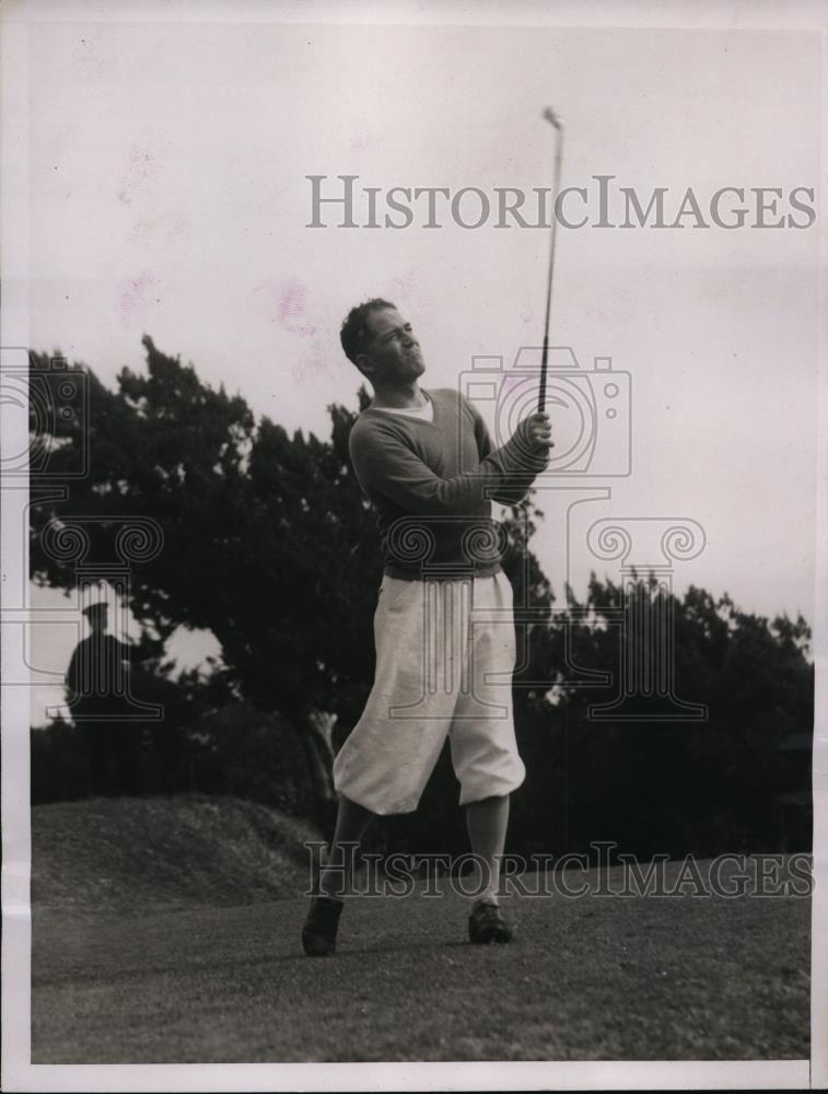 1936 Press Photo Eddie Driggs at Mid Ocean Invitation Golf in Bermuda - Historic Images