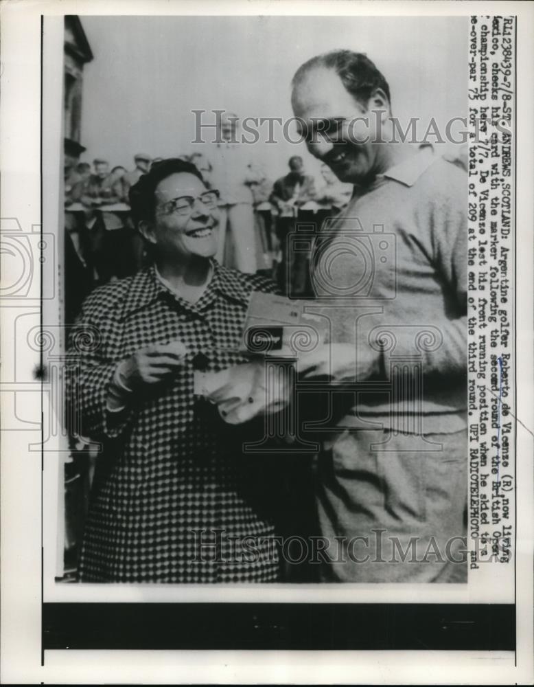 1960 Press Photo golfer Roberto de Vicenzo at the British Open - net18410 - Historic Images