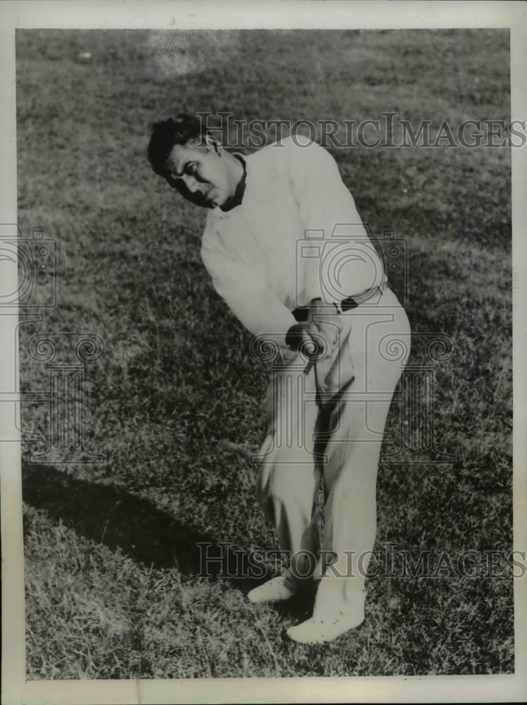 1933 Press Photo Olin Dutra Ryder Cup golf at Westchester club at Rye NUY - Historic Images