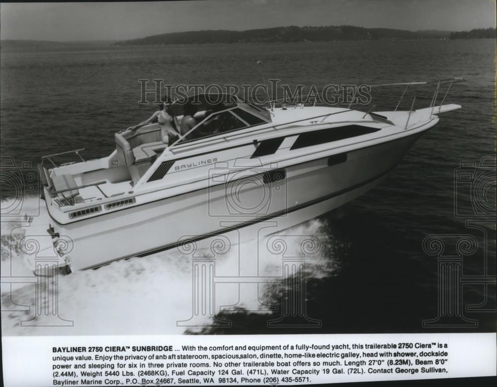 1983 Press Photo The Bayliner Ciera Sunbridge - spp01536 - Historic Images