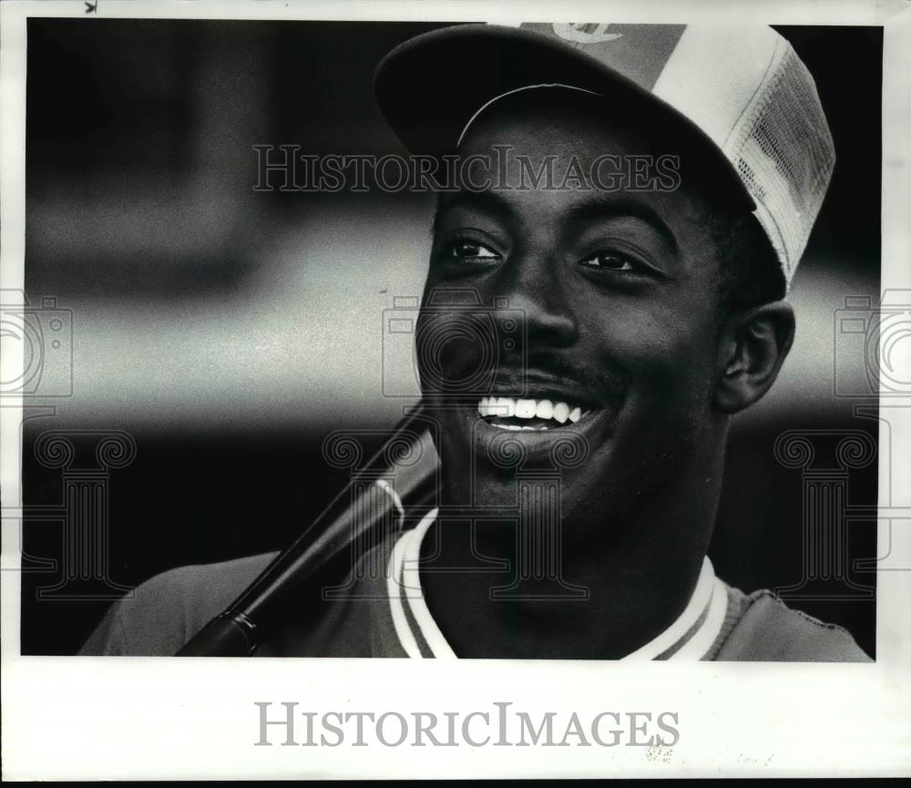 1987 Press Photo Lew Hill, baseball player from Collinwood High School - Historic Images