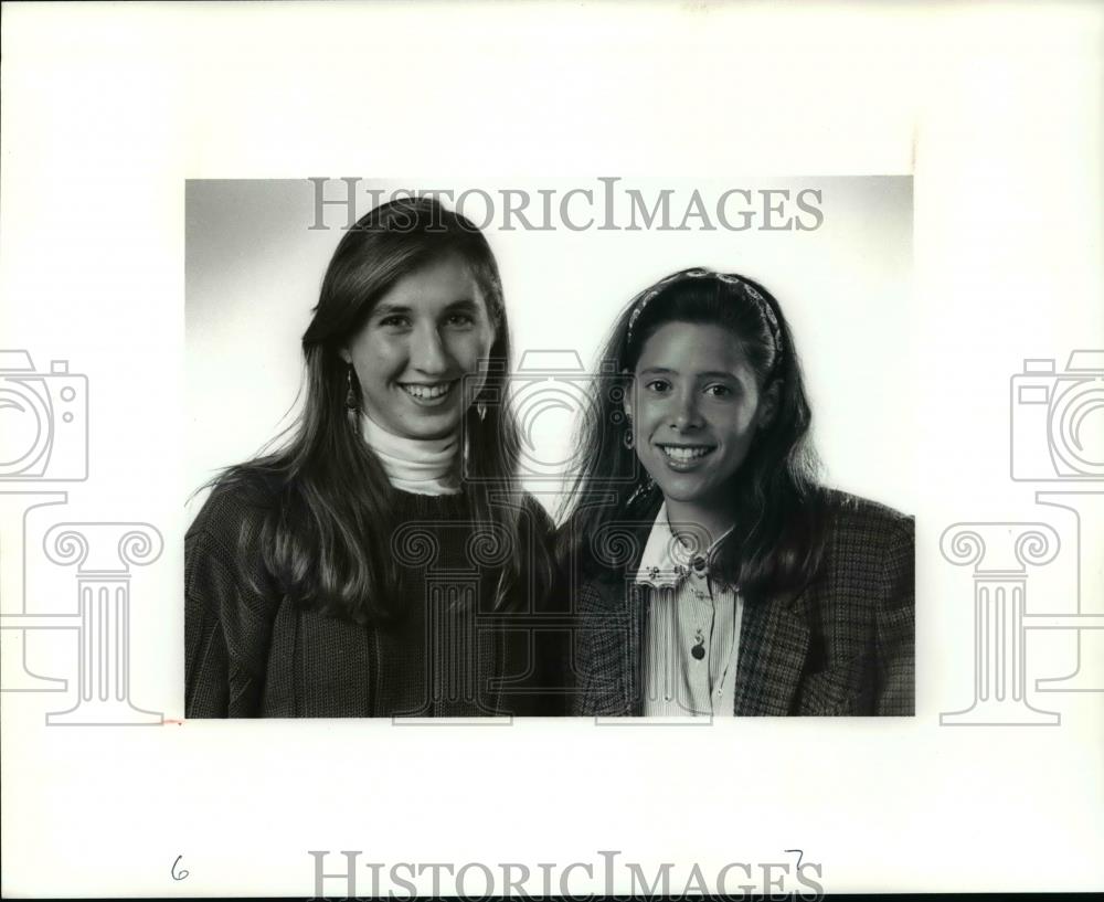 1991 Press Photo Caroline Owen, Alexandra Scaravilli,Hatway Brown Tennis - Historic Images