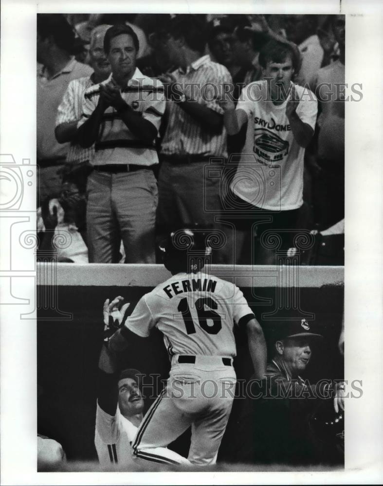 1989 Press Photo Felix Fermin, Paul Zuvella -Baseball players - cvb58113 - Historic Images