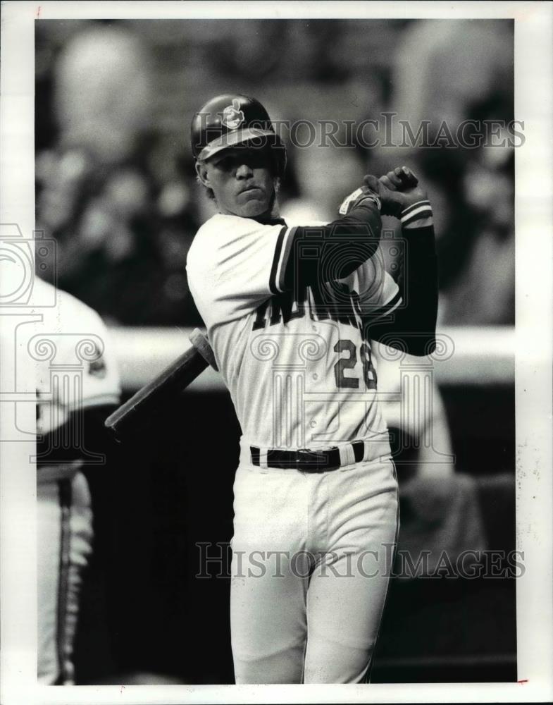 1987 Press Photo Indians shortstop Cory Snyder - cvb58169 - Historic Images