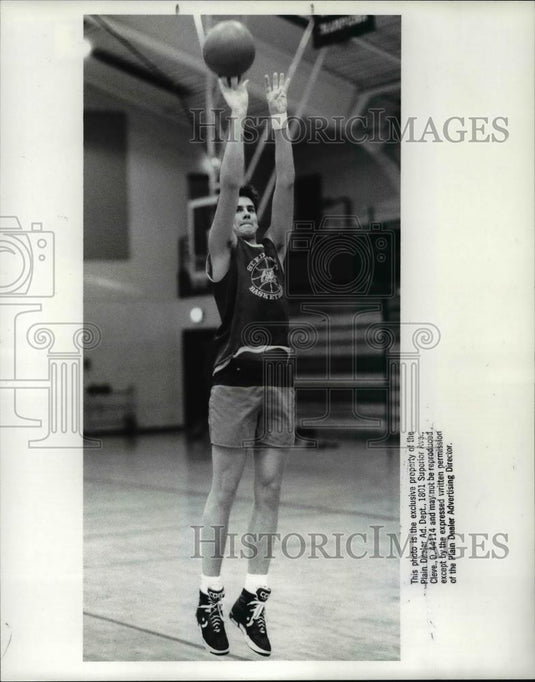 1989 Press Photo St. Edward High School Rick Sabec-basketball - cvb58358 - Historic Images