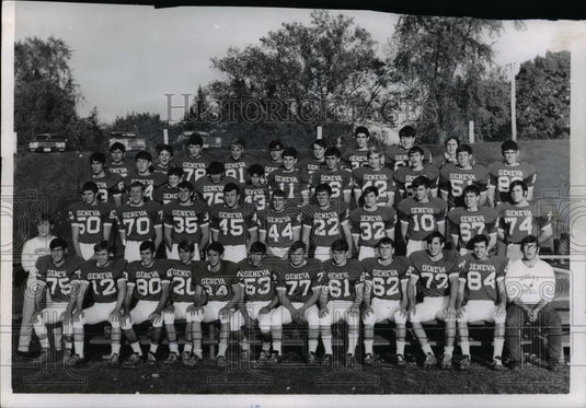 1969 Press Photo Geneva High School football team members - cvb58429 - Historic Images