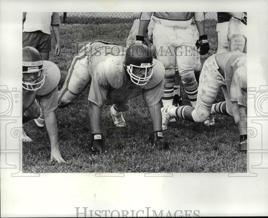 1985 Press Photo Lakewood Hi Football Team, tackle Ken Voll - cvb58510 - Historic Images