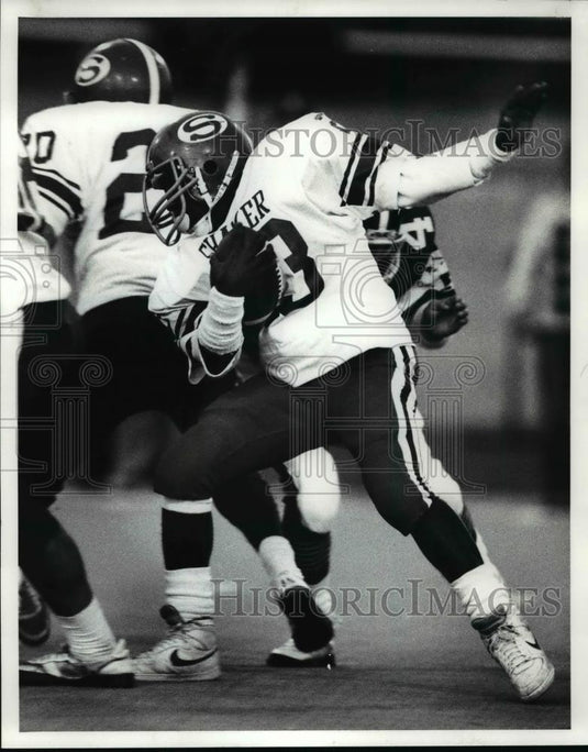 1989 Press Photo Shaker Heights defensive back Darin Saunders - cvb58817 - Historic Images