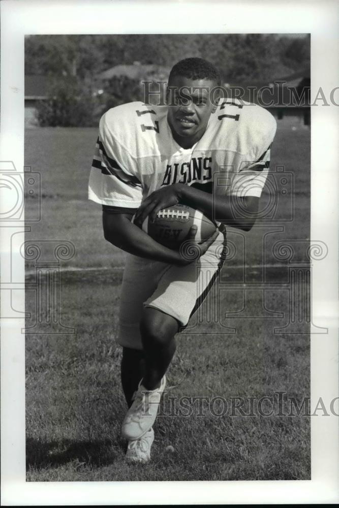 1985 Press Photo Beachwood Hi Football, Shannon Silas - cvb58864 - Historic Images