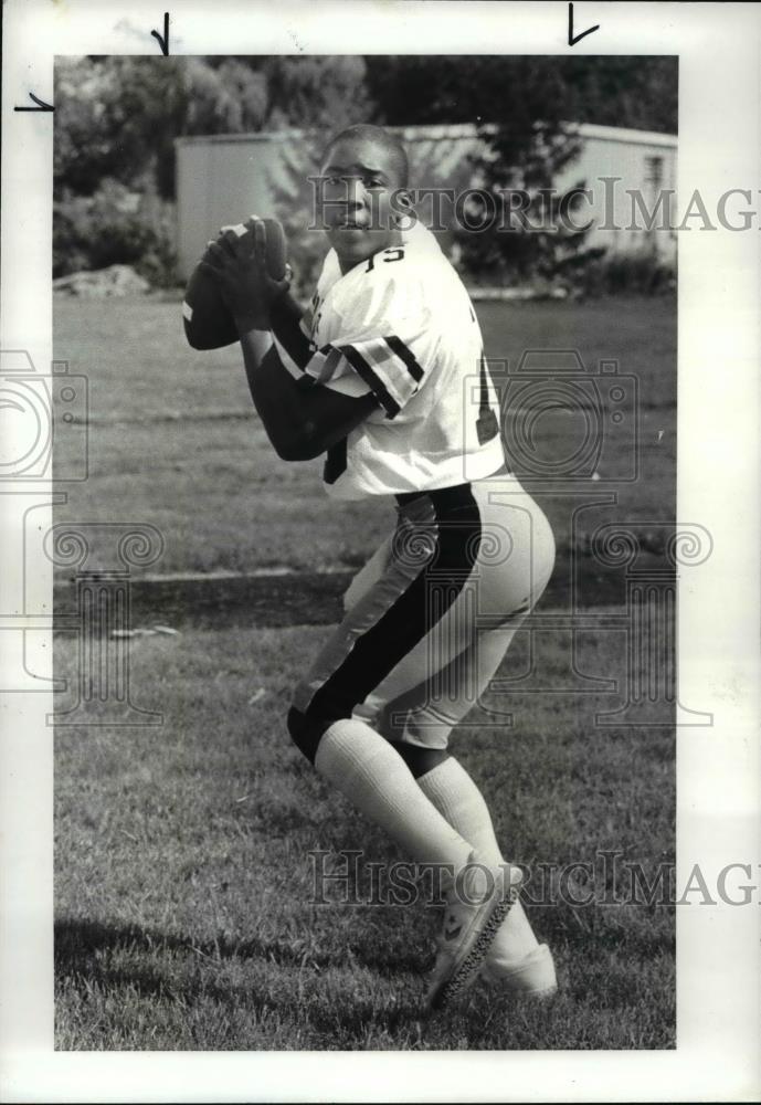 1985 Press Photo Beach Hi Football, Jeff Oliver - cvb58865 - Historic Images