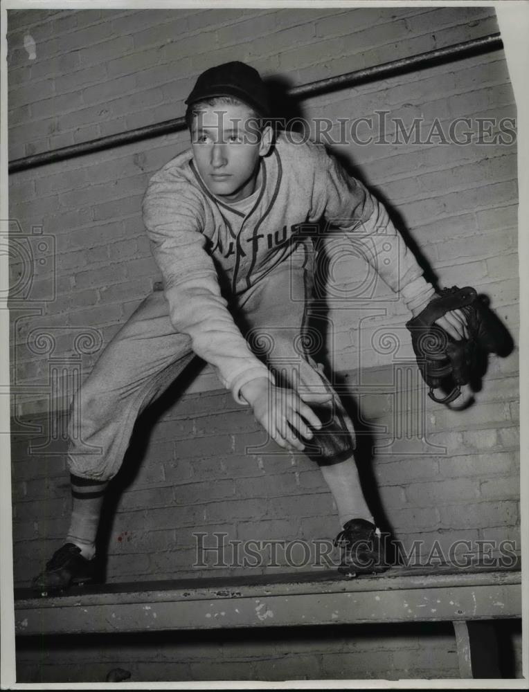 SAM JETROE BOSTON BRAVES 1950 ROY ACTION SIGNED 8x10