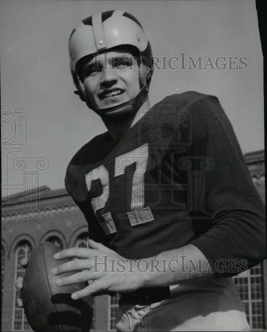 1955 Press Photo Football player Louis Baldacci from Akron Ohio - cvb58971 - Historic Images