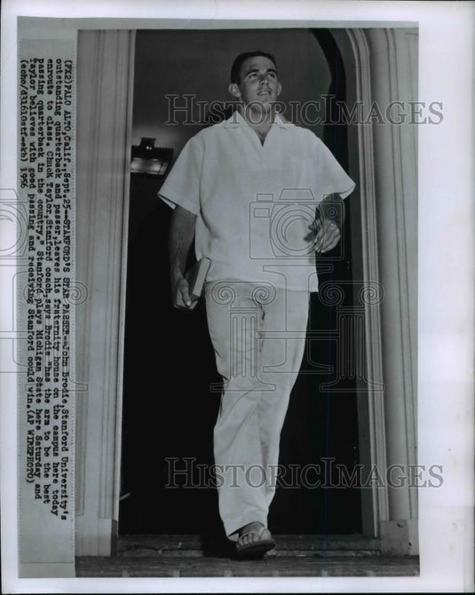 1958 Press Photo Stanford's star passer John Brodie - cvb59008 - Historic Images