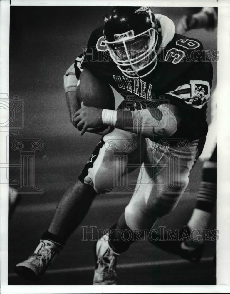 1989 Press Photo Berea Braves fullback John Naklizki - cvb63529 - Historic Images