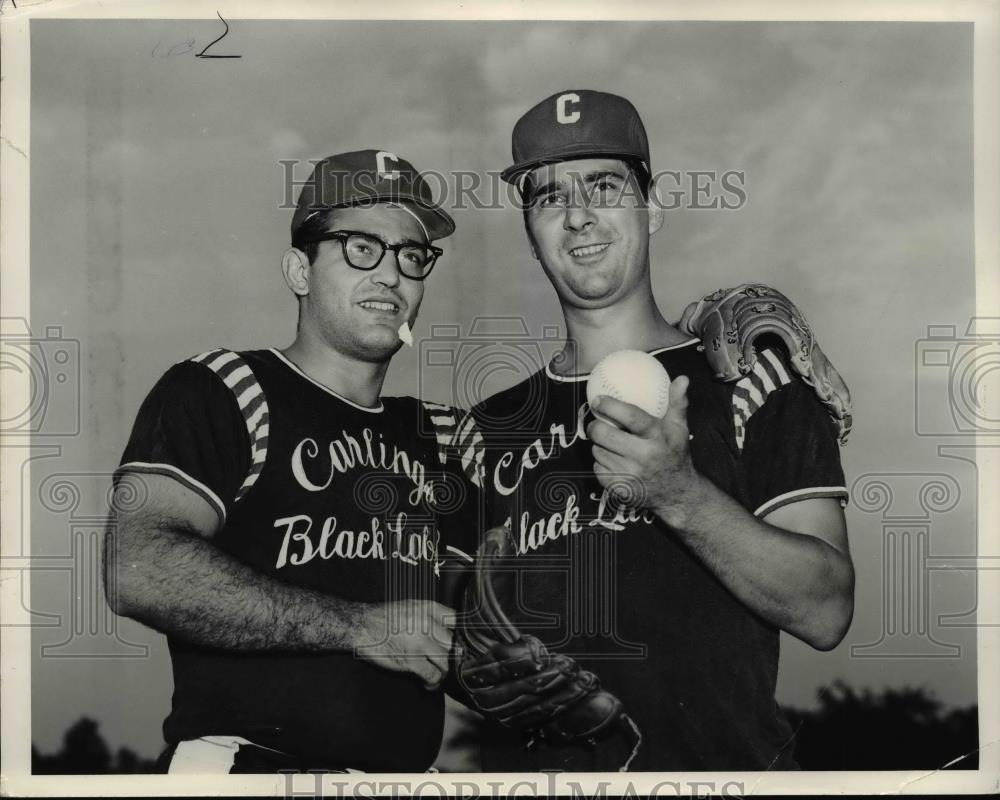 Press Photo Joseph Iesularo, catcher, and Oliver Erney, pitcher. - cvb63949 - Historic Images