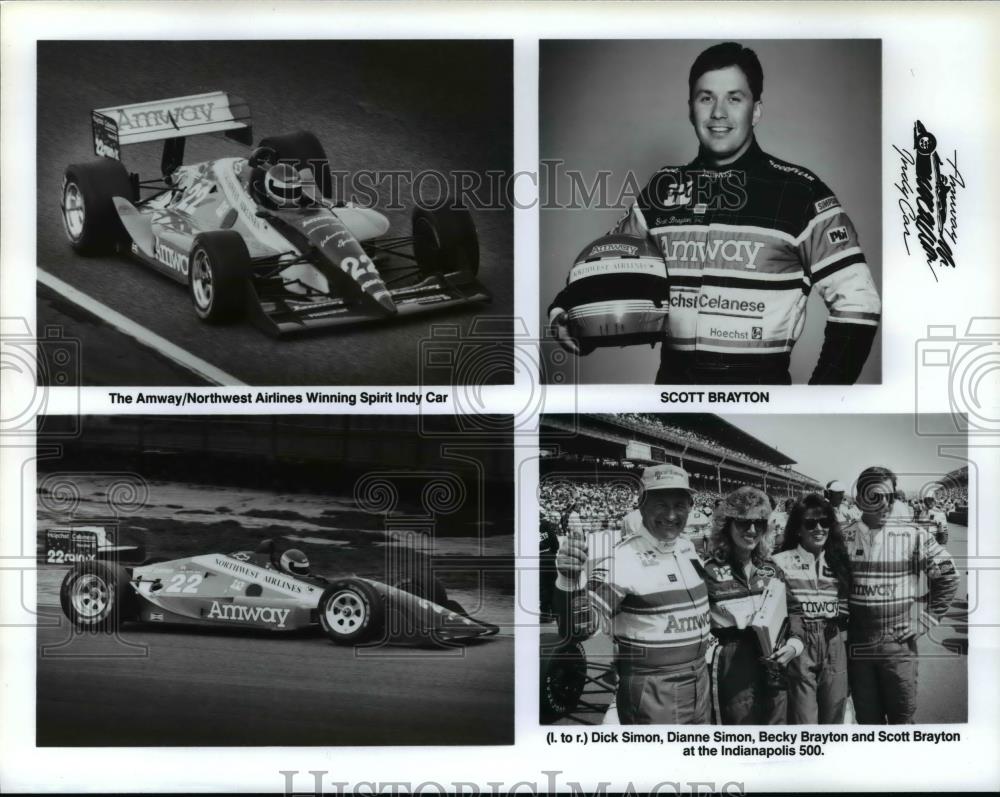 Press Photo Scott Brayton drives the Amway/Northwest Airlines Winning Car - Historic Images