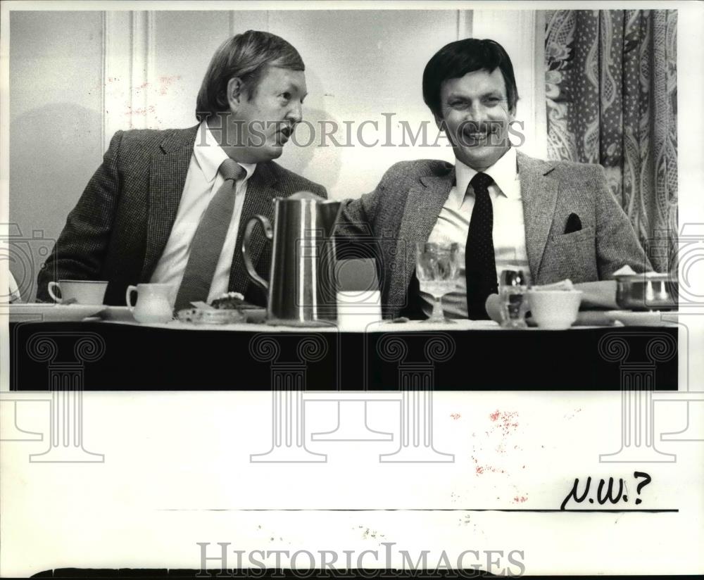 1982 Press Photo Cavs Don Delaney and Coach Tom Nissalke - cvb64014 - Historic Images