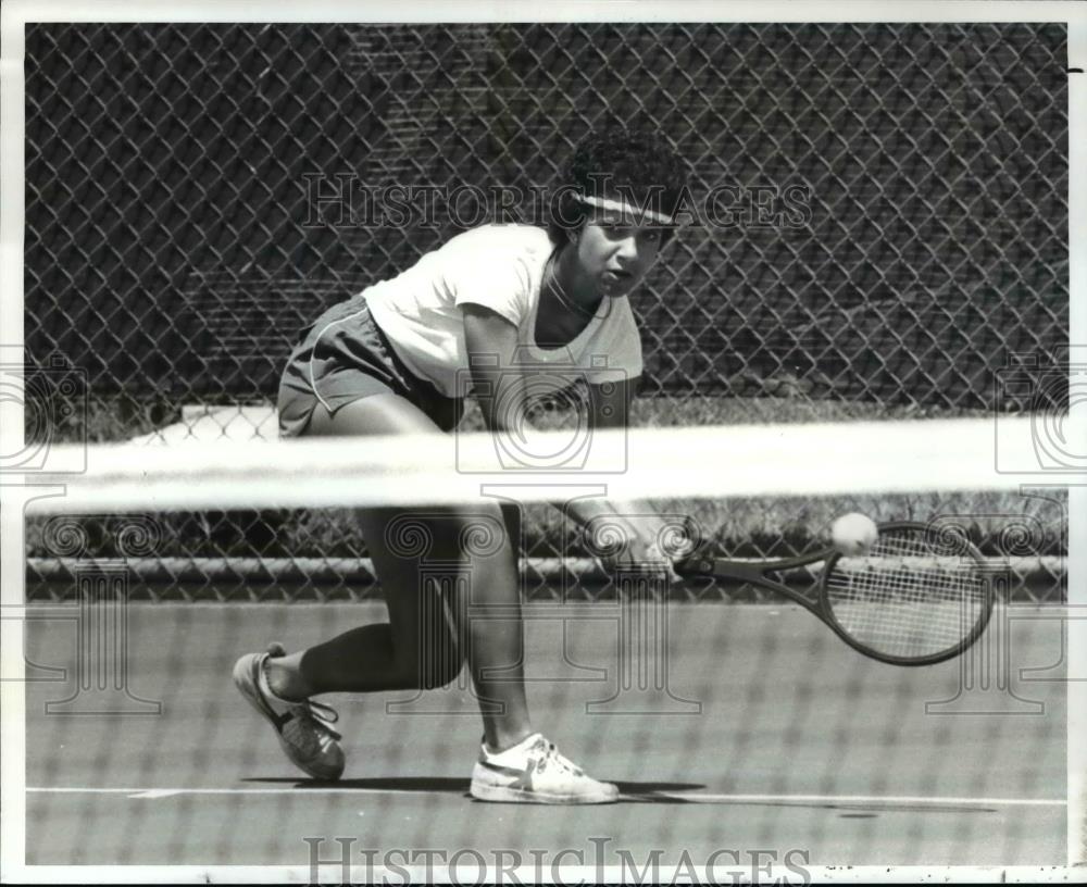 1982 Press Photo Tracy Flores at Plain Dealer Junior Tennis - cvb64249 - Historic Images