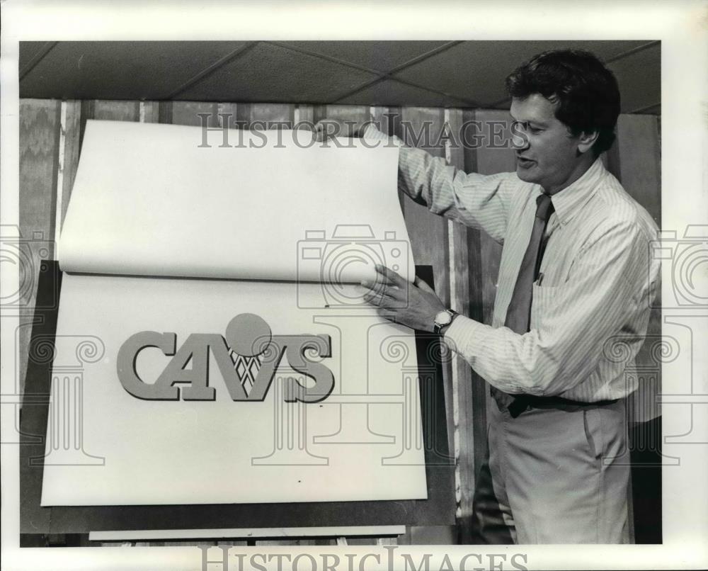 Press Photo Cavs basketball logo - cvb64253 - Historic Images