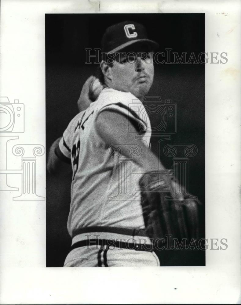 1985 Press Photo Indians pitcher Curt Wardle - cvb64361 - Historic Images