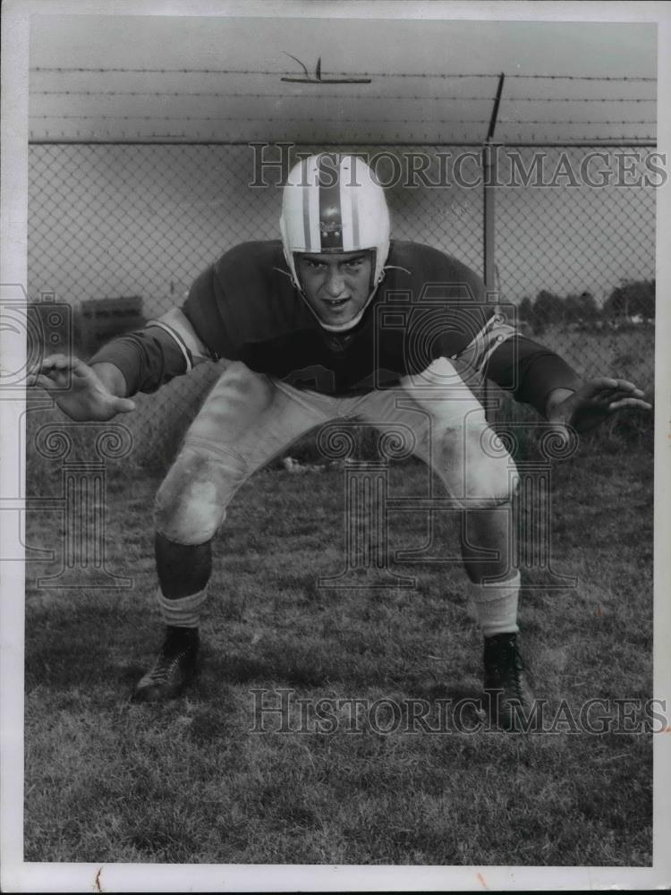 1955 Press Photo Jim Gallaher, Brooklyn High Tackle - cvb64418 - Historic Images