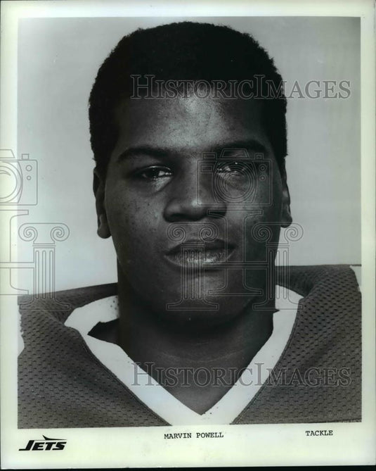 Press Photo Marvin Powell, Tackle, New York Jets - cvb64447 - Historic Images
