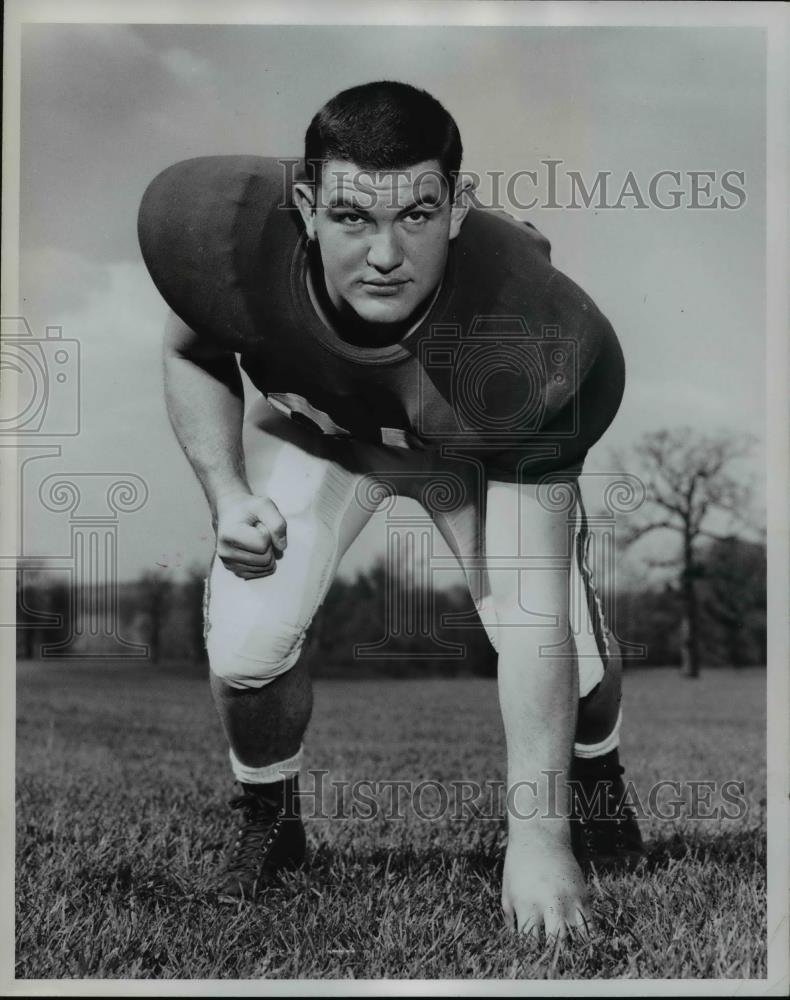 1961 Press Photo Joe Galet Miami University Guard Painsville Ohio - cvb64581 - Historic Images