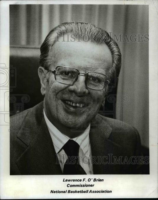 1976 Press Photo National Basketball Association Commissioner-Lawrence O' Brien - Historic Images