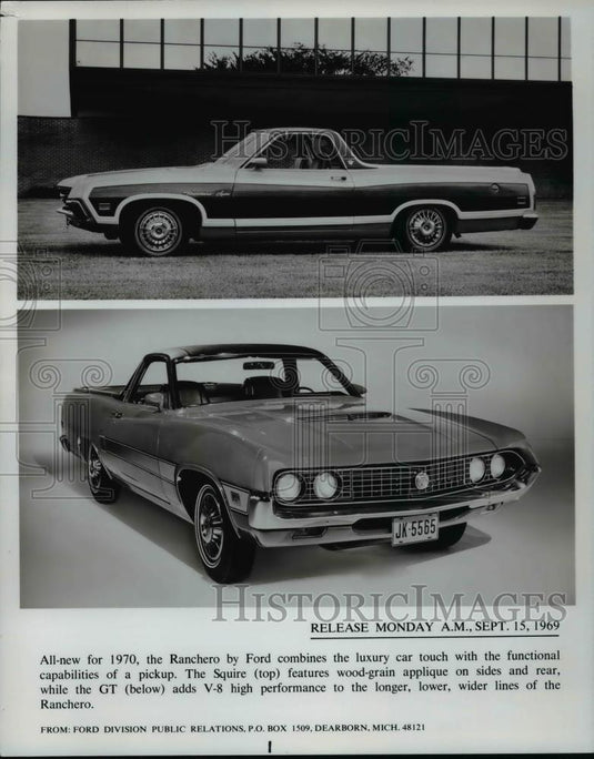 1969 Press Photo 1970 Ranchero by Ford - cvb67738 - Historic Images