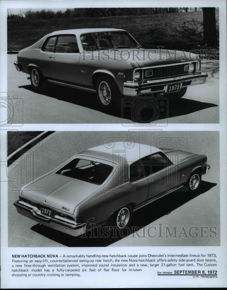 1972 Press Photo New Hatchback Nova joined Chevrolet&#39;s 1973 lineup - cvb67981 - Historic Images