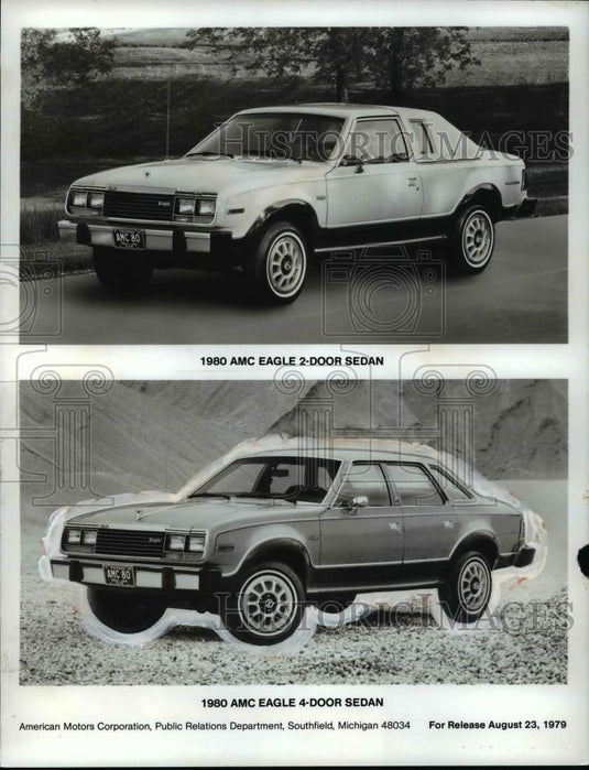 1979 Press Photo 1980 AMC Eagle 4-Door Sedan, 1st Domestic 4-wheel drive - Historic Images