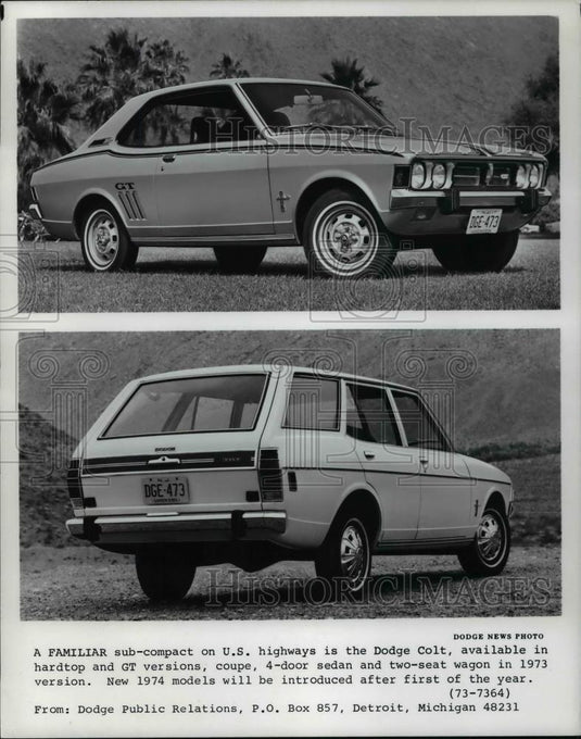 1973 Press Photo The Dodge Colt - cvb68082 - Historic Images