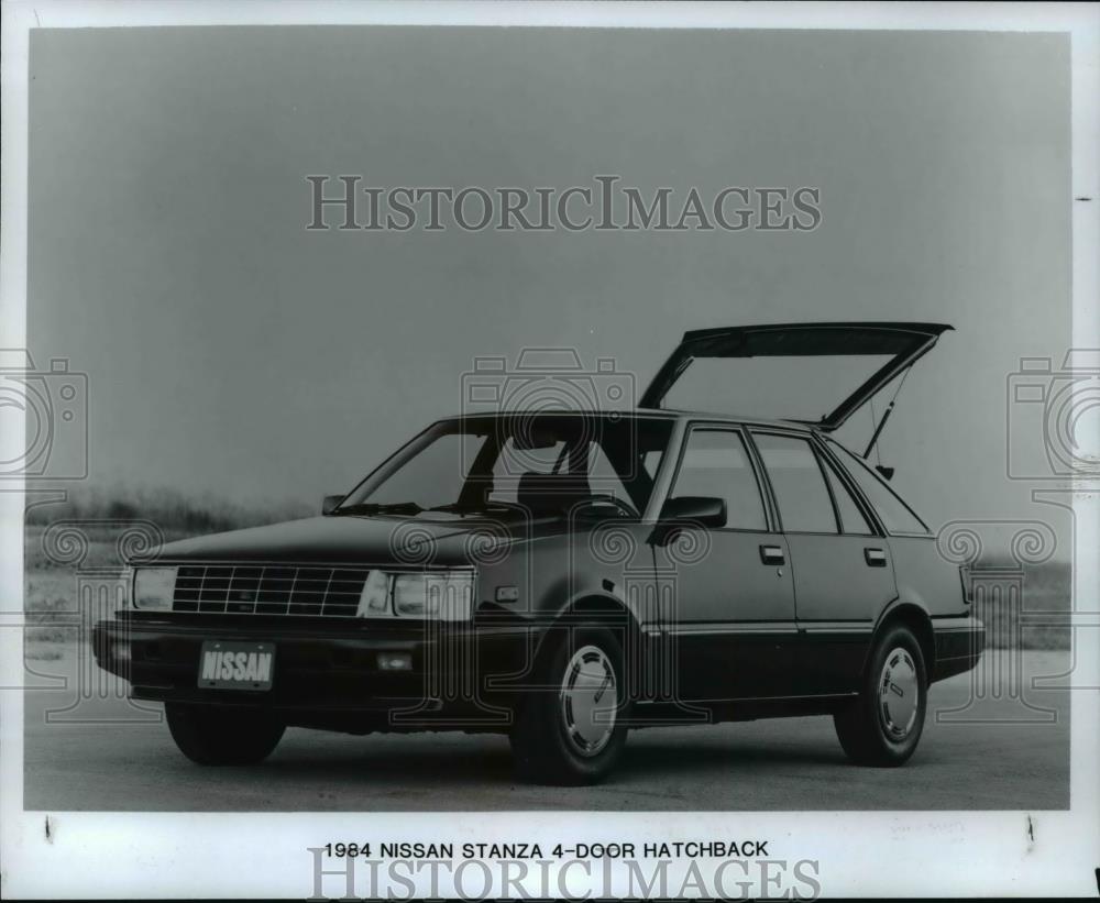 1984 Press Photo Nissan Stanza 4 door hatchback automobile - cvb68322 - Historic Images