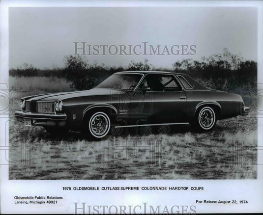1974 Press Photo 1875 Oldsmobile Cutlass Supreme Colonnade Hardtop Coupe - Historic Images