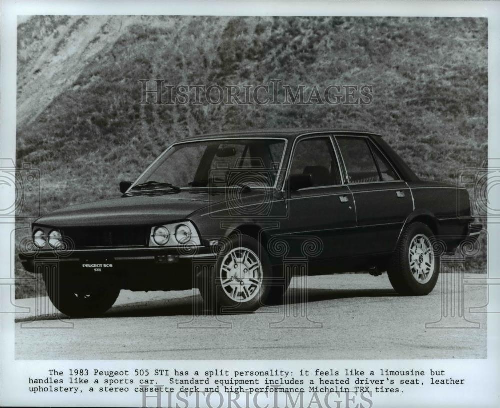 1983 Press Photo 1983 Peugeot 505 STI automobile - cvb68564 - Historic Images