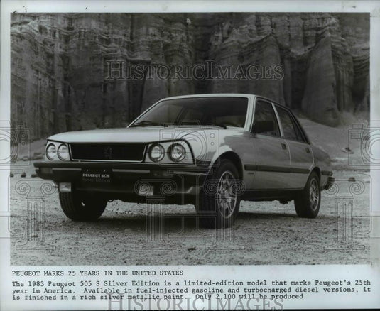 1983 Press Photo The 1983 Peugeot 505 S Silver Edition - cvb68565 - Historic Images