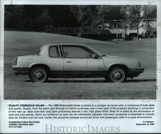 1984 Press Photo The 1985 Oldsmobile Calais - cvb68573 - Historic Images