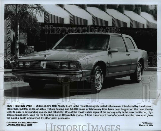 1984 Press Photo Oldsmobile's 1985 Ninety-Eight - cvb68576 - Historic Images