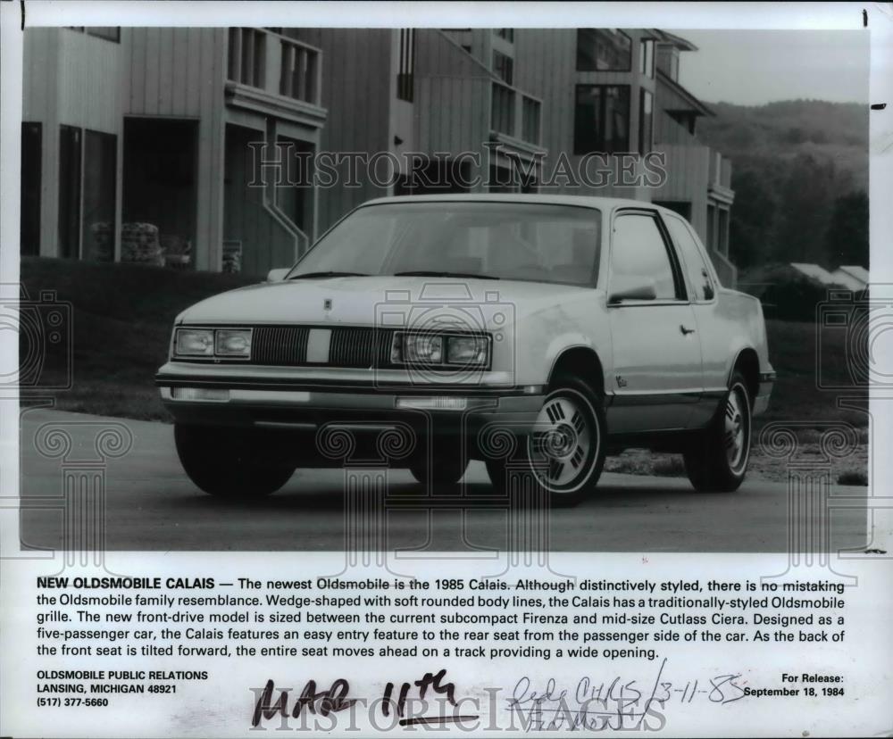 1985 Press Photo Oldsmobile Calais Supreme Coupe - cvb68578 - Historic Images