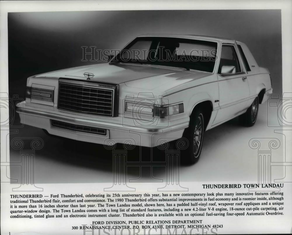 1979 Press Photo Thunderbird-Celebrating its 25th anniversary this year. - Historic Images