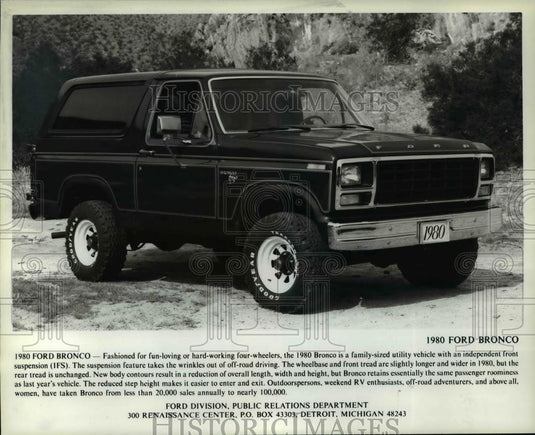 1979 Press Photo 1990 Ford Bronco- For fun loving hard working four wheelers. - Historic Images