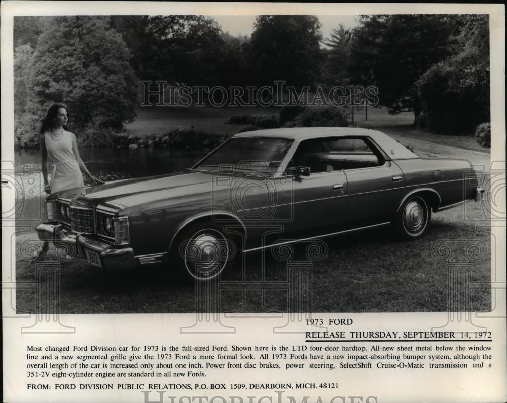 1972 Press Photo 1973 LTD Ford four Door Hard Top. - cvb68649 - Historic Images