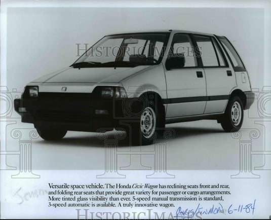 1984 Press Photo The 1984 Honda Civic Wagon automobile - cvb68751 - Historic Images