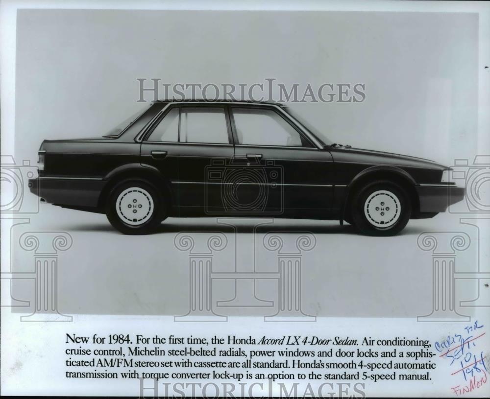 1984 Press Photo Honda Accord LX 1984 - cvb68756 - Historic Images