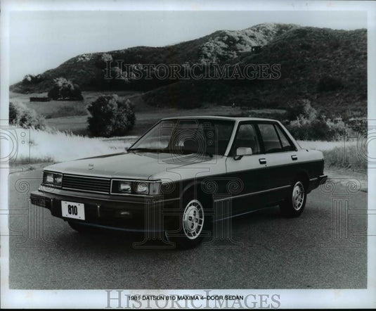 1981 Press Photo 1981 Datsun 810 Maxima 4-Door Sedan - cvb68765 - Historic Images
