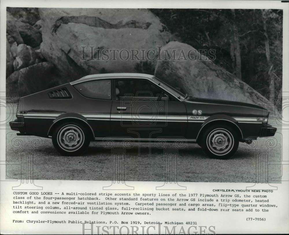 1977 Press Photo Plymouth Arrow GS Car - cvb68775 - Historic Images