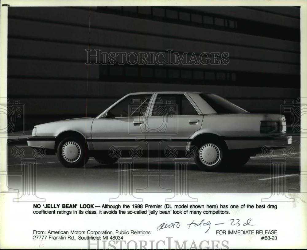 1987 Press Photo Renault Premier DL 1988 - cvb68806 - Historic Images