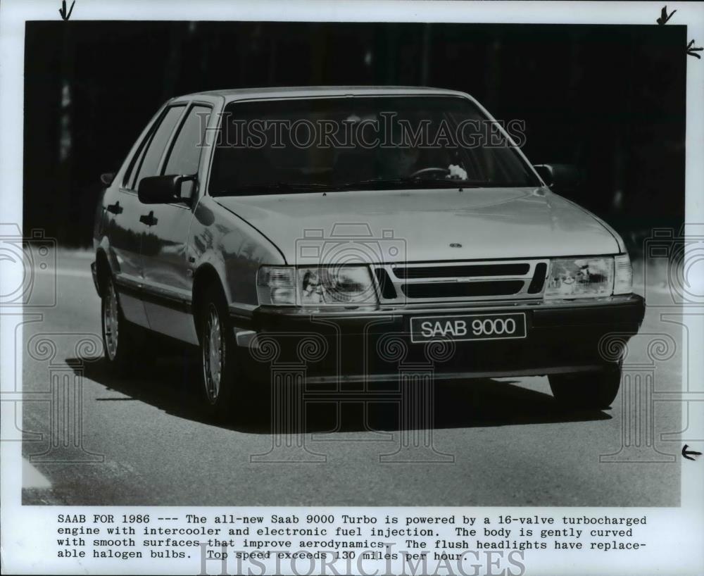 1985 Press Photo Saab 9000 Turbo-1986 - cvb68919 - Historic Images