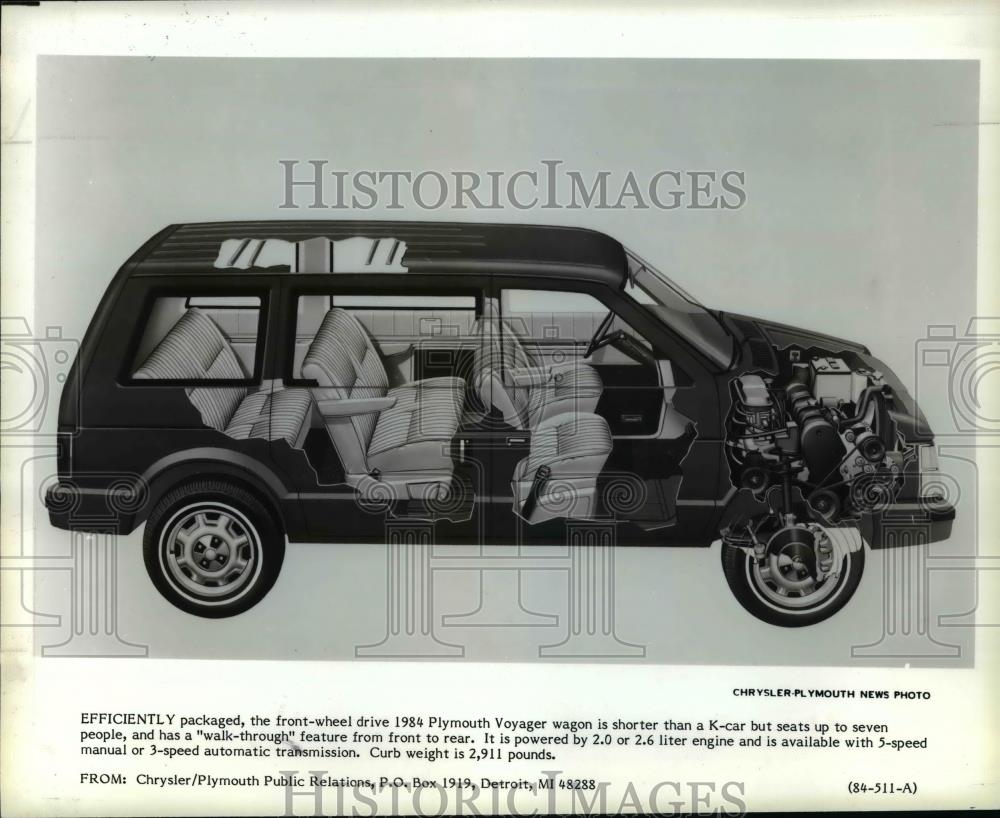 1983 Press Photo Plymouth Voyager wagon-1984 - cvb68948 - Historic Images